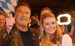 L'acteur Arnold Schwarzenegger et sa compagne Heather Milligan