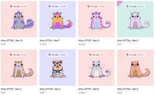 Certains de ces chats virtuels se sont vendus plus de 100.000 dollars.