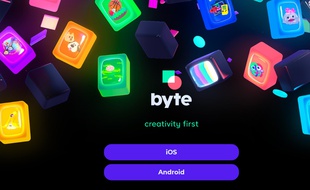 L'interface de téléchargement de l'application Byte