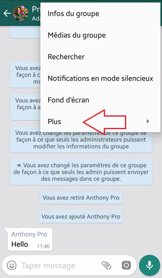 Tuto Comment quitter un groupe WhatsApp