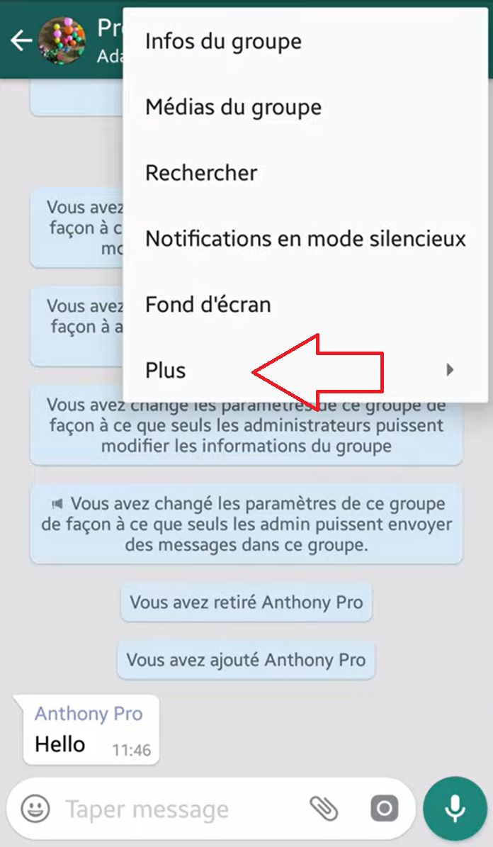 Comment quitter un groupe Whatsapp tutoriel