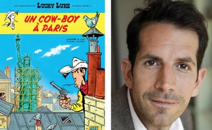 Couverture d'Un cow-boy à Paris et portrait de Jul, son scénariste