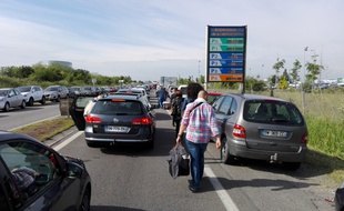 Barrages filtrants autour de l'aéroport Nantes Atlantique le 26 mai 2016