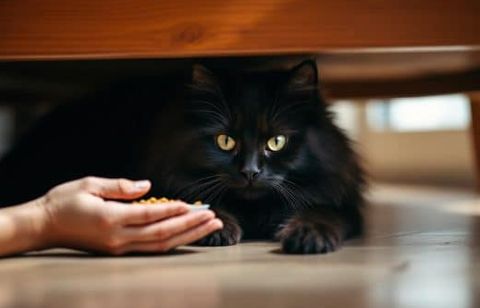 Votre chat fuit votre présence et reste caché sous le lit ? Comment repérer s’il s’agit d’un signe de douleur ou d’un stress