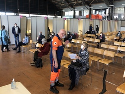 Illustration d'un vaccinodrome à Nantes, le 6 avril 2021