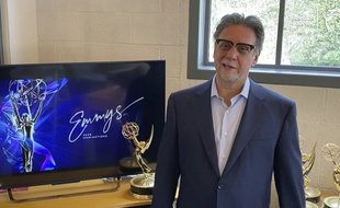 Le président de l’Académie des Emmy Awards, Frank Scherma, lors de l'annonce virtuelle des nommés pour la 72e cérémonie, le 28 juillet 2020.