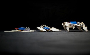 Les trois étapes de la naissance du robot-origami.