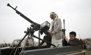 Des combattants rebelles au Yémen