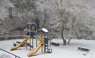 De la neige à Bourgoin Jallieu, le 23 janvier 2019.