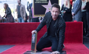 David Duchovny a inauguré son étoile sur Hollywood Boulevard, à Los Angeles, le 25 janvier 2016.