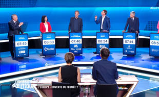 Capture d'écran du débat sur l'élection européenne organisé le 22 mai sur France 2.