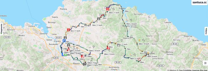 Le parcours de la 11e étape de la Vuelta