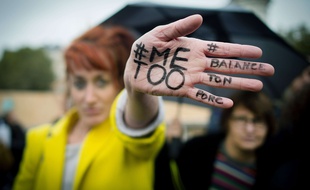 Une manifestation contre les violences faites aux femmes, place de la République à Paris le 29/10/2017.