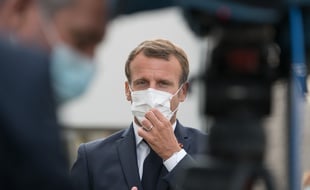 Emmanuel Macron à Bracieux le 22 septembre 2020.