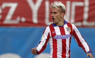 Antoine Griezmann a inscrit ses 21e et 22e buts en Liga cette saison contre Elche (3-0), le 25 avril 2015.
