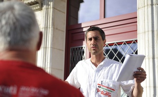 Francois Ruffin, candidat de la France insoumise aux élections législatives le 15 juin 2017 dans la Somme.