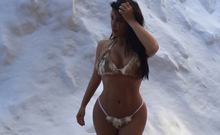 Kim Kardashian pose en furkini sur Instagra