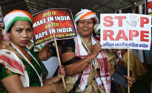Manifestation contre les viols en Inde, le 29 avril 2018 à New Delhi