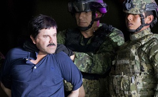 Joaquín Guzmán, le 8 janvier 2016, lors de son arrestation par les forces spéciales mexicaines