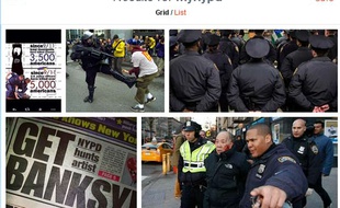 Capture d'écran de la recherche Twitter #MyNYPD.