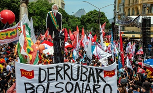Une manifestation contre le président Jair Bolsonaro, à Rio de Janeiro le 2 octobre 2021.