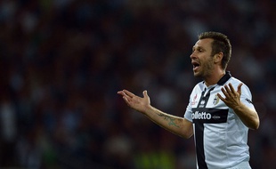 Antonio Cassano lors de Parme-Milan AC le 14 septembre 2014.