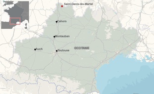 La commune de Saint-Denis-lès-Martel, dans le Lot.