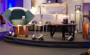 Le showroom avec les premiers prototypes de la gamme.