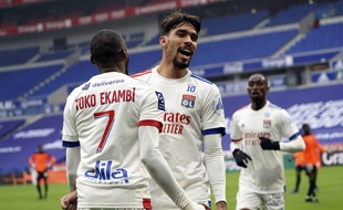 Lucas Paqueta, ici face à Reims en novembre, s'est parfaitement intégré dans l'effectif lyonnais.