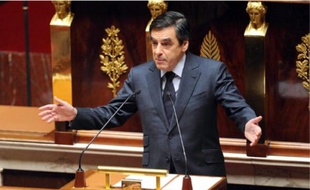 Le Premier ministre François Fillon lors de son discours, hier, à l'Assemblée nationale.