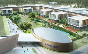 A Bordeaux, le 2 décembre 2014, vue du futur campus industriel du groupe Thalès.