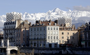 Illustration: Vue de Grenoble.
Grenoble, (Isere) FRANCE-16/02/2014.
/FAYOLLE_Photo003/Credit:Pascal Fayolle/SIPA/1410230841