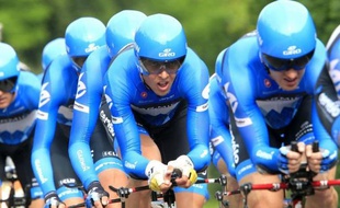 La formation Garmin a remporté mercredi la 4e étape du Tour d'Italie cycliste, un contre-la-montre de 33,2 km.