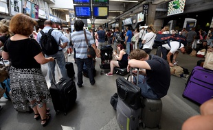Le trafic SNCF interrompu à la gare Paris-Montparnasse, le 27 juillet 2018.