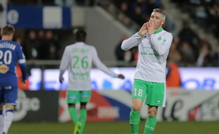 Fabien Lemoine, ici lors de l'une des ses dernières apparitions sous le maillot stéphanois, en mars à Bastia.