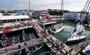 Le site du Vendée Globe aux Sables d'Olonne, le 22 octobre.