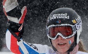 La skieuse française Tessa Worley, lors du géant des championnats du monde de Val d'Isère, le 12 février 2009.