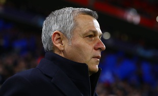 Bruno Genesio, ici lors du 8e de finale aller de Ligue des champions face au Barça (0-0).