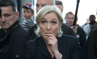 Marie Le Pen en 2017 à Dole.