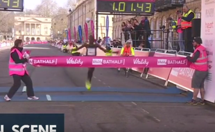 Capture d'écran du semi-marathon de Bath.