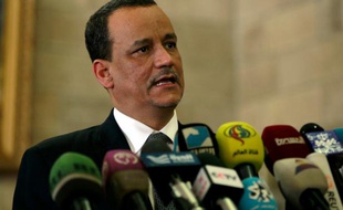 Ismaïl Ould Cheikh Ahmed, médiateur de l'ONU pour le Yémen, le 14 janvier 2016 à Sanaa