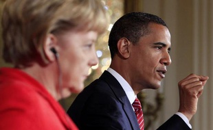 Angela Merkel et Barack Obama le 26 juin 2009 à Washington.