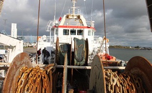 Le Jean-Claude Coulon II, chalutier hauturier de la flotte de la Scapêche, le 21 novembre 2013 à Lorient.