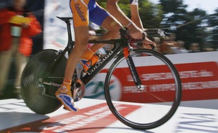Le coureur cycliste Thomas Dekker, sous les couleurs de l'équipe Rabobank, lors du Tour de Romandie 2008, le 6 mai 2008.