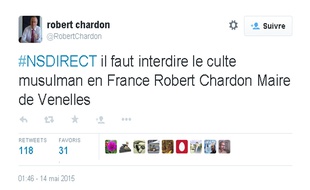 Robert Chardon a profité du hashtag ouvert par Nicolas Sarkozy sur Twitter pour accueillir les questions des Français, pour livrer le fond de sa pensée sur la religion musulmane