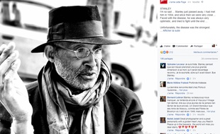 Capture de la publication annonçant la mort de Stanley Greene le 19 mai 2017