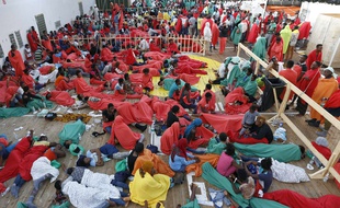 Un bateau norvégien a porté secours à des migrants en Méditerranée mercredi 2 septembre 2015.
