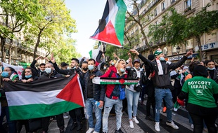 Manifestation pro-palestinienne à Paris le 15 mai 2021.