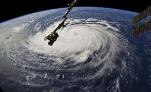 L'ouragan Florence vu depuis la Station spatiale internationale, le 10 septembre 2018.