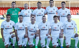 Les joueurs d'Hamilton avant leur match contre Aberdeen le 22 novembre 2015.